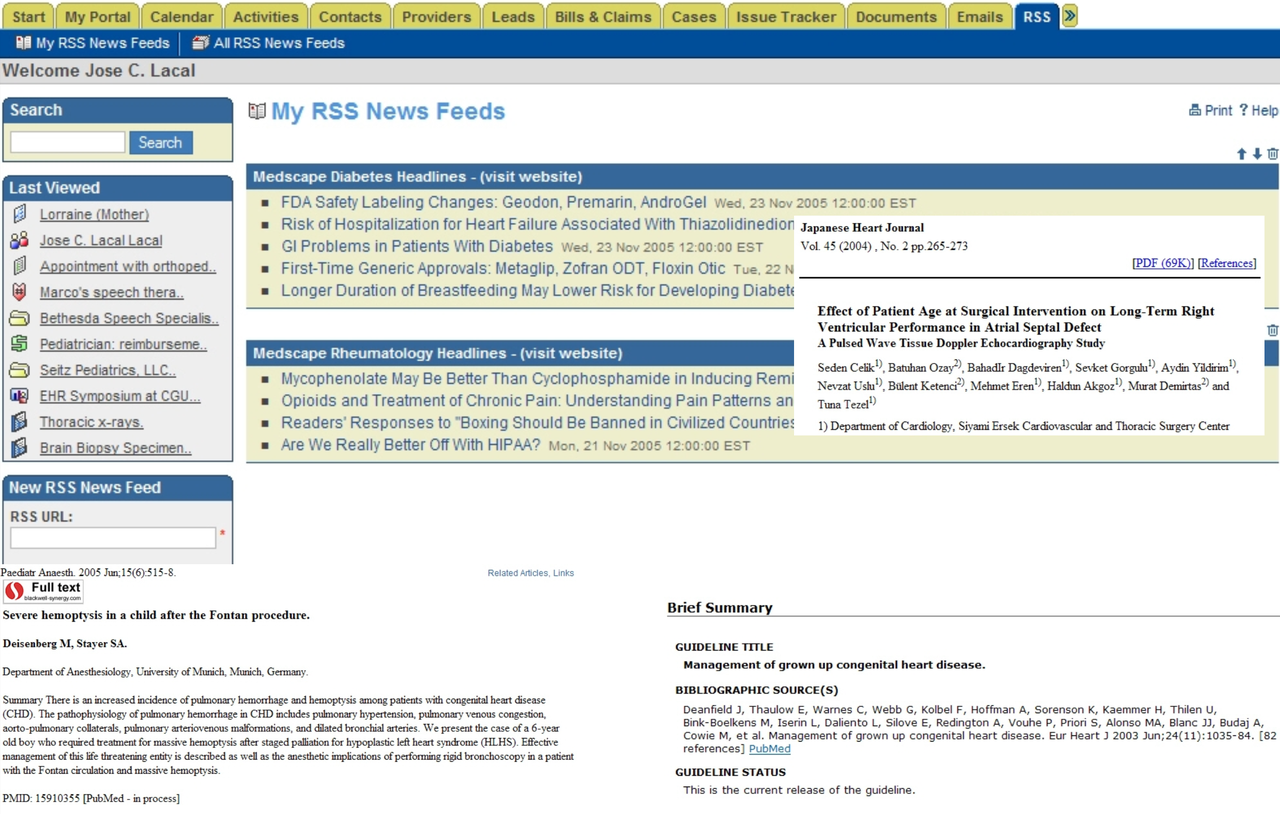 HealthCRM - News Feeds