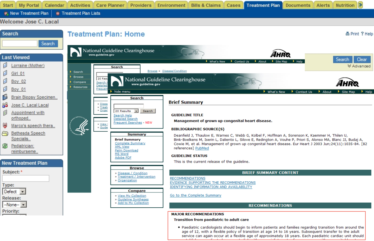 HealthCRM - Treatment Plans